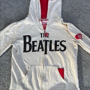 The Beatles “Love Me Do” Cream Hoodie with Red Details